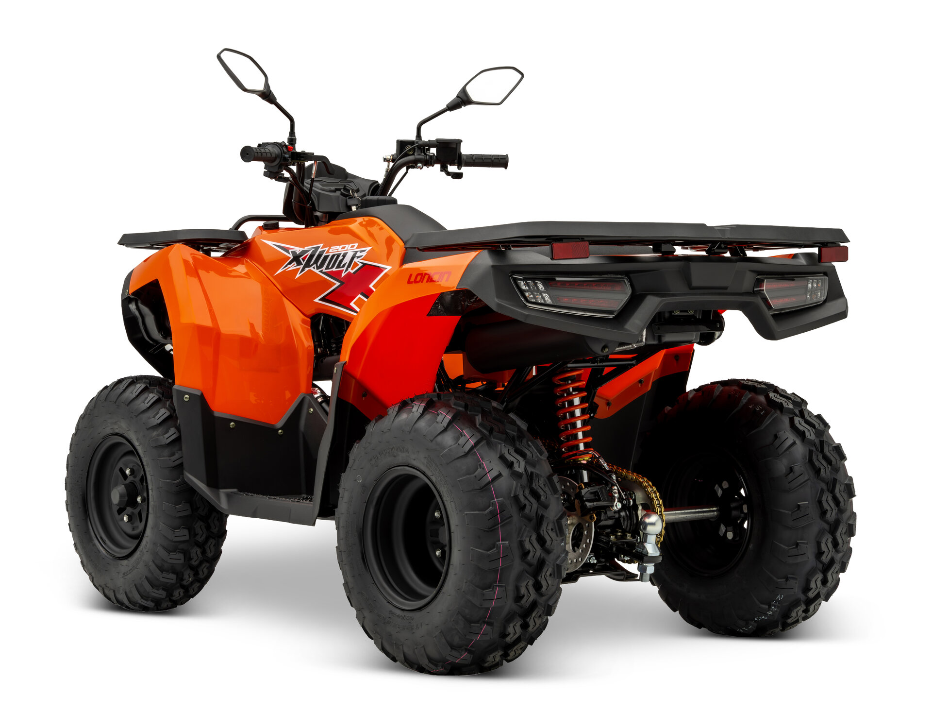 Loncin XWolf 200 (T3b) Orange – 3/4-Ansicht hinten links | Loncin ATV bei Brunner ATV Nation Augsburg