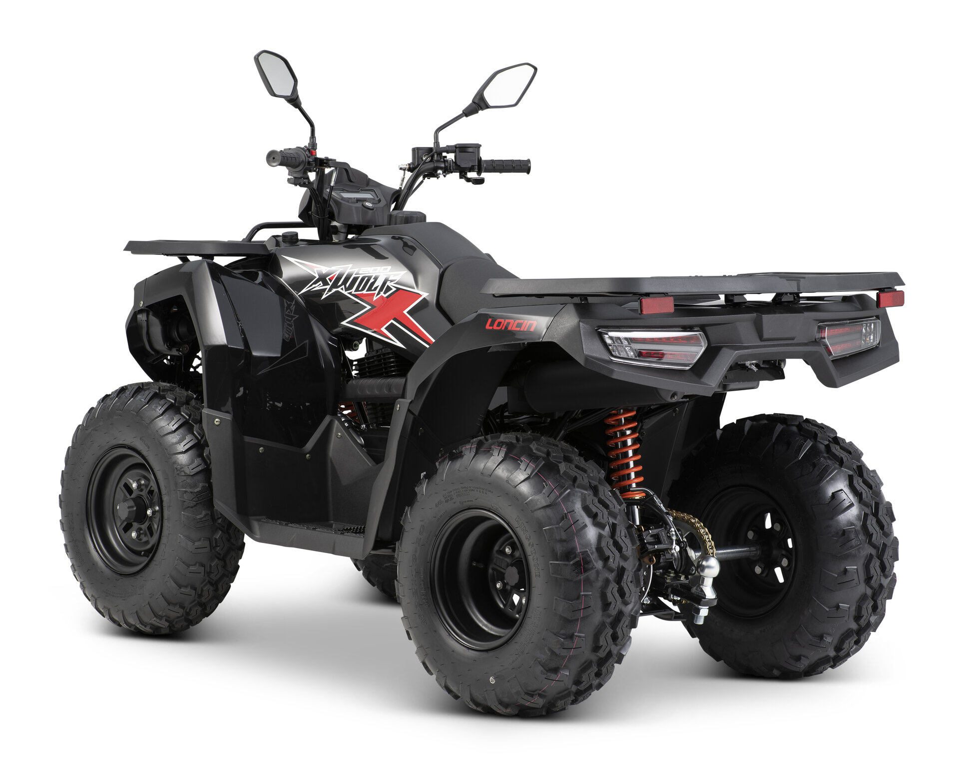 Loncin XWolf 200 (T3b) Schwarz – 3/4-Ansicht hinten links | Loncin ATV bei Brunner ATV Nation Augsburg