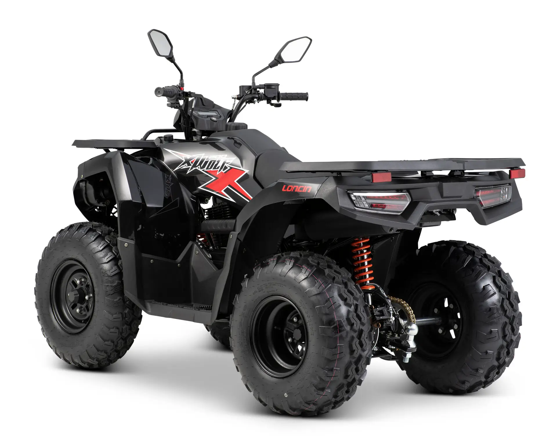 Loncin XWolf 200 (T3b) Schwarz – 3/4-Ansicht hinten links | Loncin ATV bei Brunner ATV Nation Augsburg