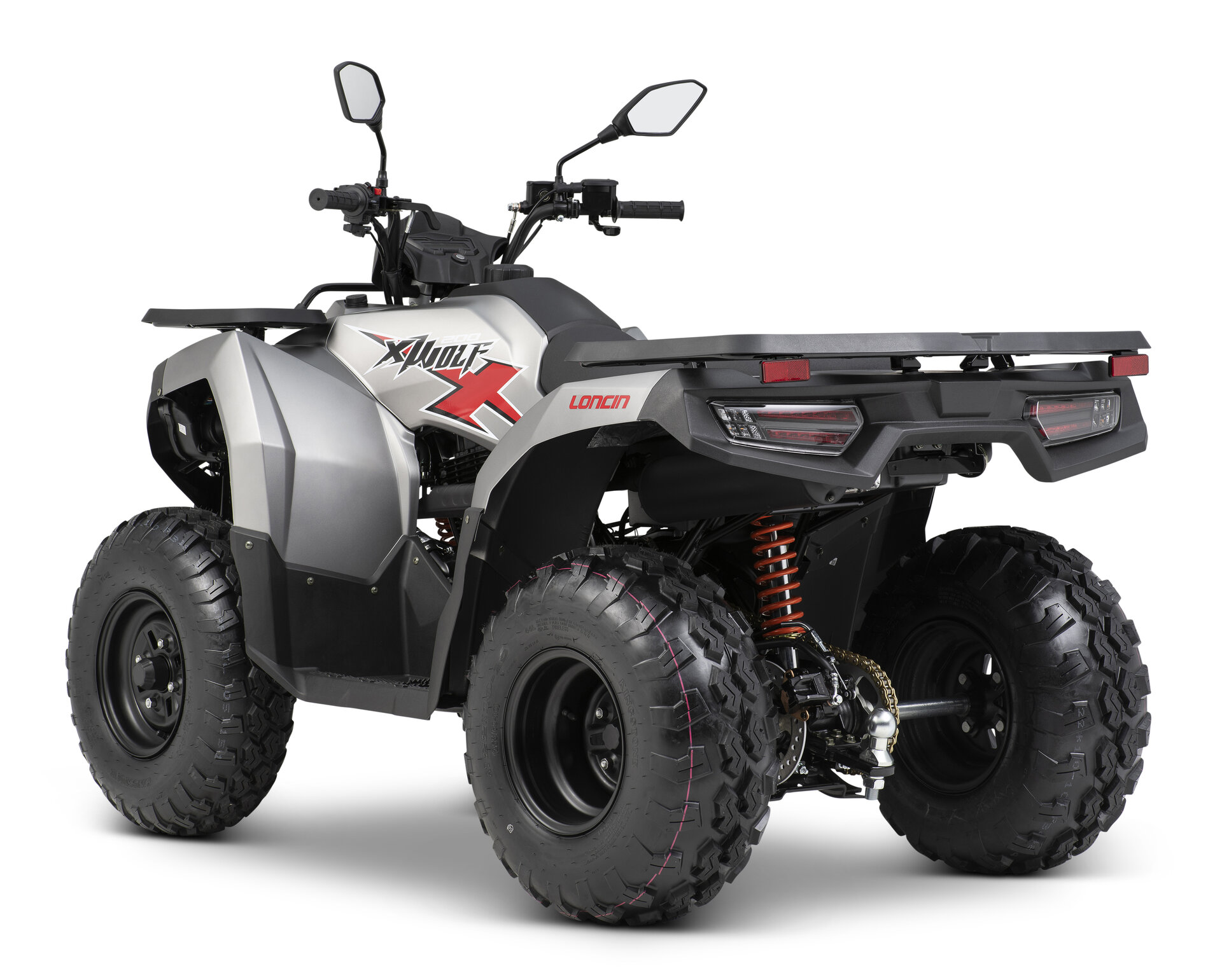 Loncin XWolf 200 (T3b) Silber-Grau – 3/4-Ansicht hinten links | Loncin ATV bei Brunner ATV Nation Augsburg