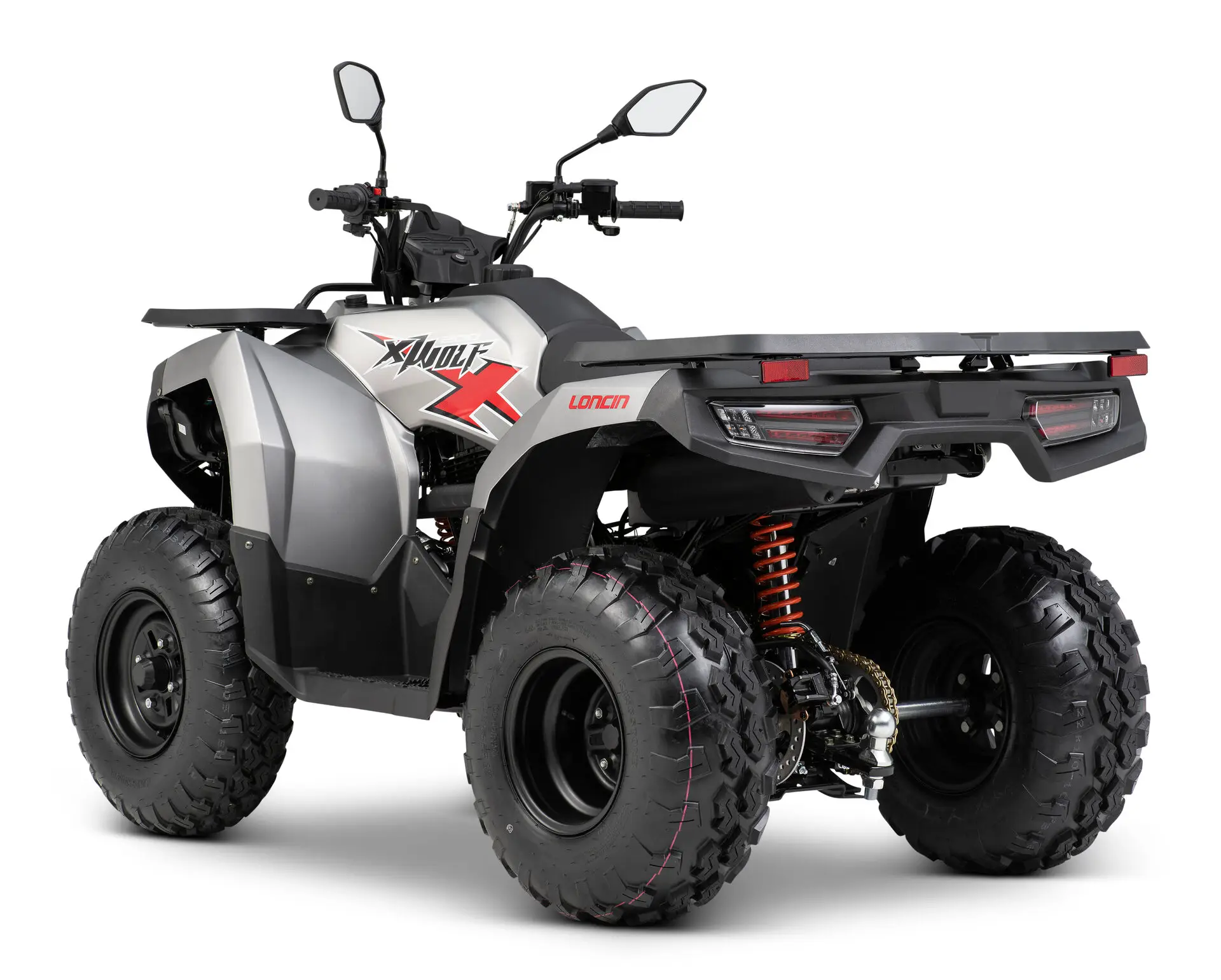 Loncin XWolf 200 (T3b) Silber-Grau – 3/4-Ansicht hinten links | Loncin ATV bei Brunner ATV Nation Augsburg