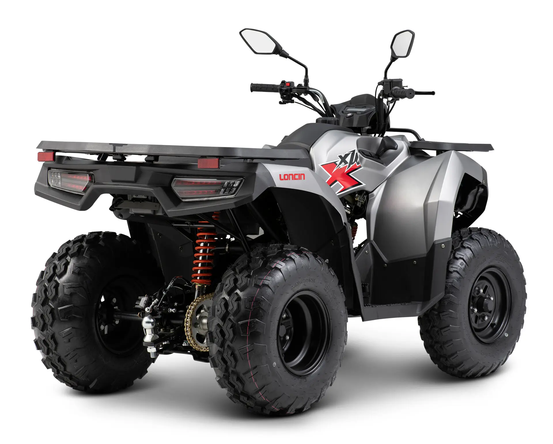 Loncin XWolf 200 (T3b) Silber-Grau – 3/4-Ansicht hinten rechts | Loncin ATV bei Brunner ATV Nation Augsburg