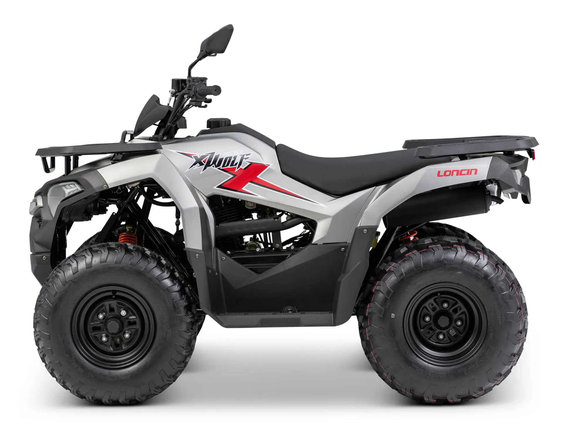 Loncin XWolf 200 (T3b) Silber-Grau – Seitenansicht links | Loncin ATV bei Brunner ATV Nation Augsburg