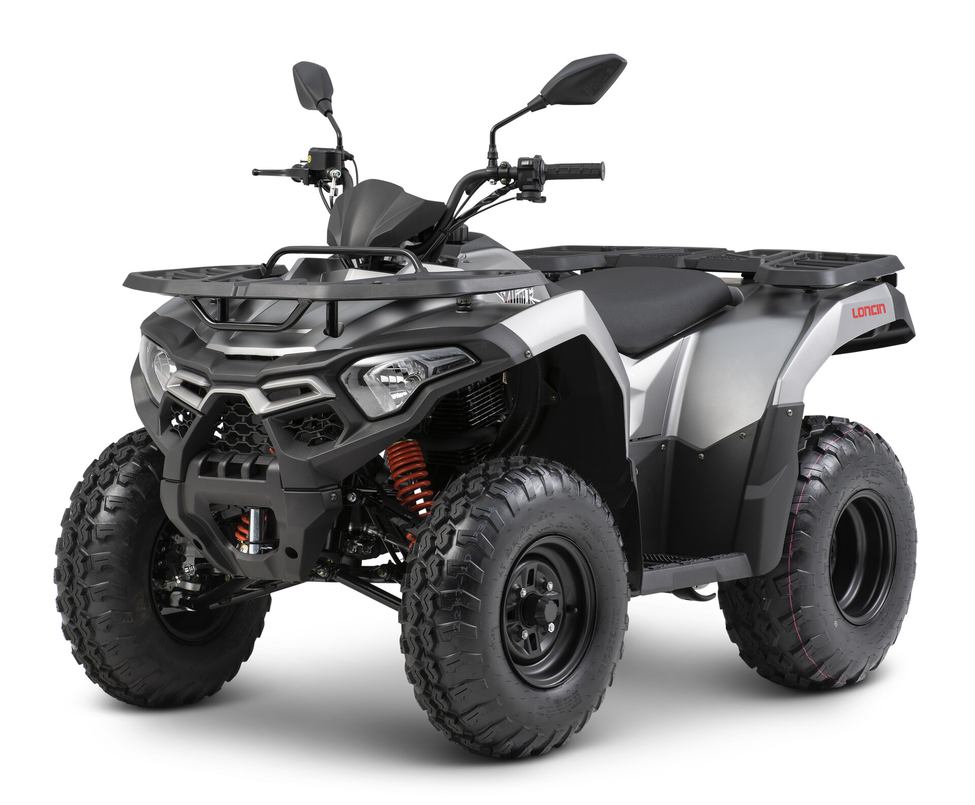 Loncin XWolf 200 (T3b) Silber-Grau – 3/4-Ansicht vorne links | Loncin ATV bei Brunner ATV Nation Augsburg
