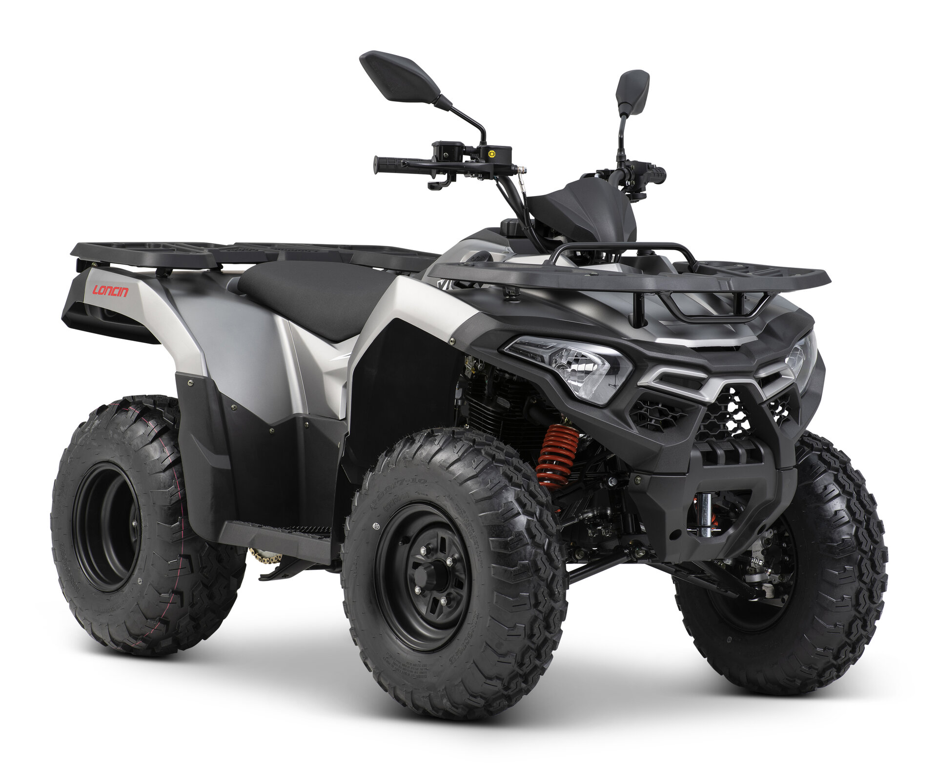 Loncin XWolf 200 (T3b) Silber-Grau – 3/4-Ansicht vorne rechts | Loncin ATV bei Brunner ATV Nation Augsburg