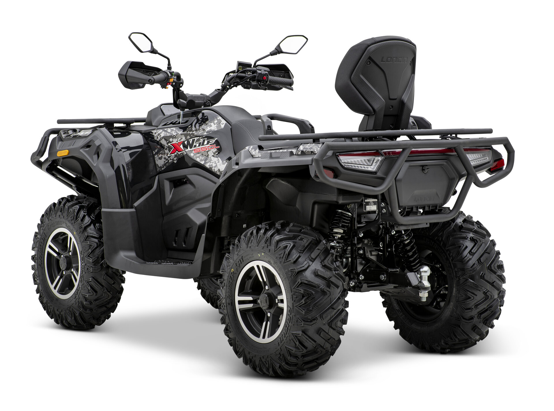 Loncin XWolf 550L (T3b ABS) Schwarz – 3/4-Ansicht hinten links | Loncin ATV bei Brunner ATV Nation Augsburg
