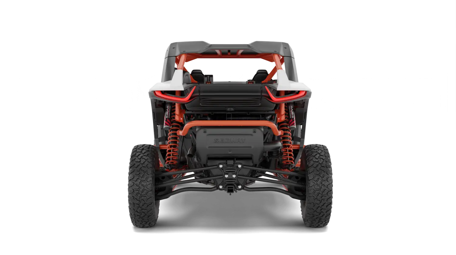 Segway Super Villain SX20T 2000cc Turbo Side-by-Side Silber Orange hinten — ATV Nation