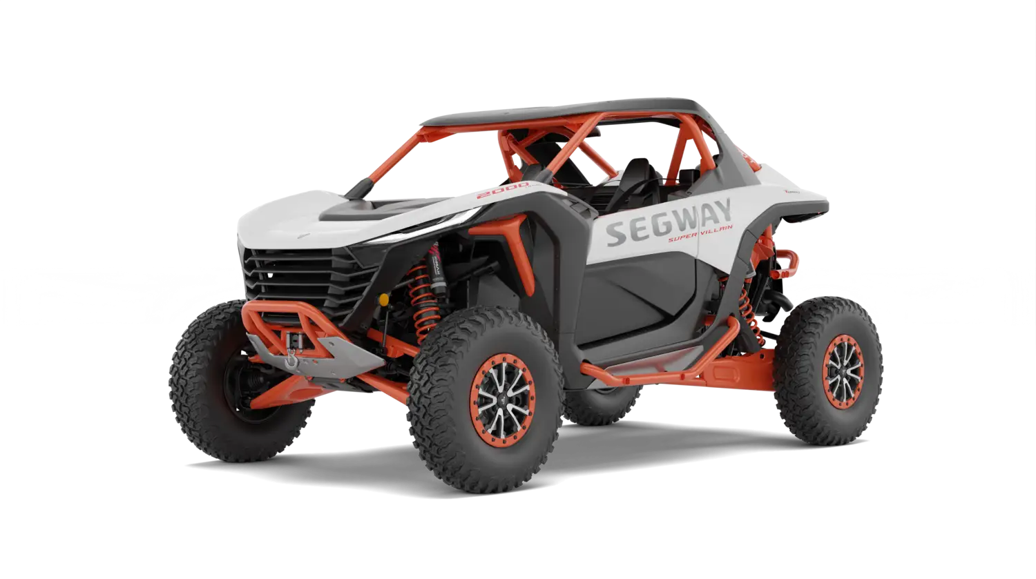 Segway Super Villain SX20T 2000cc Turbo Side-by-Side Silber Orange dreiviertel rechts — ATV Nation