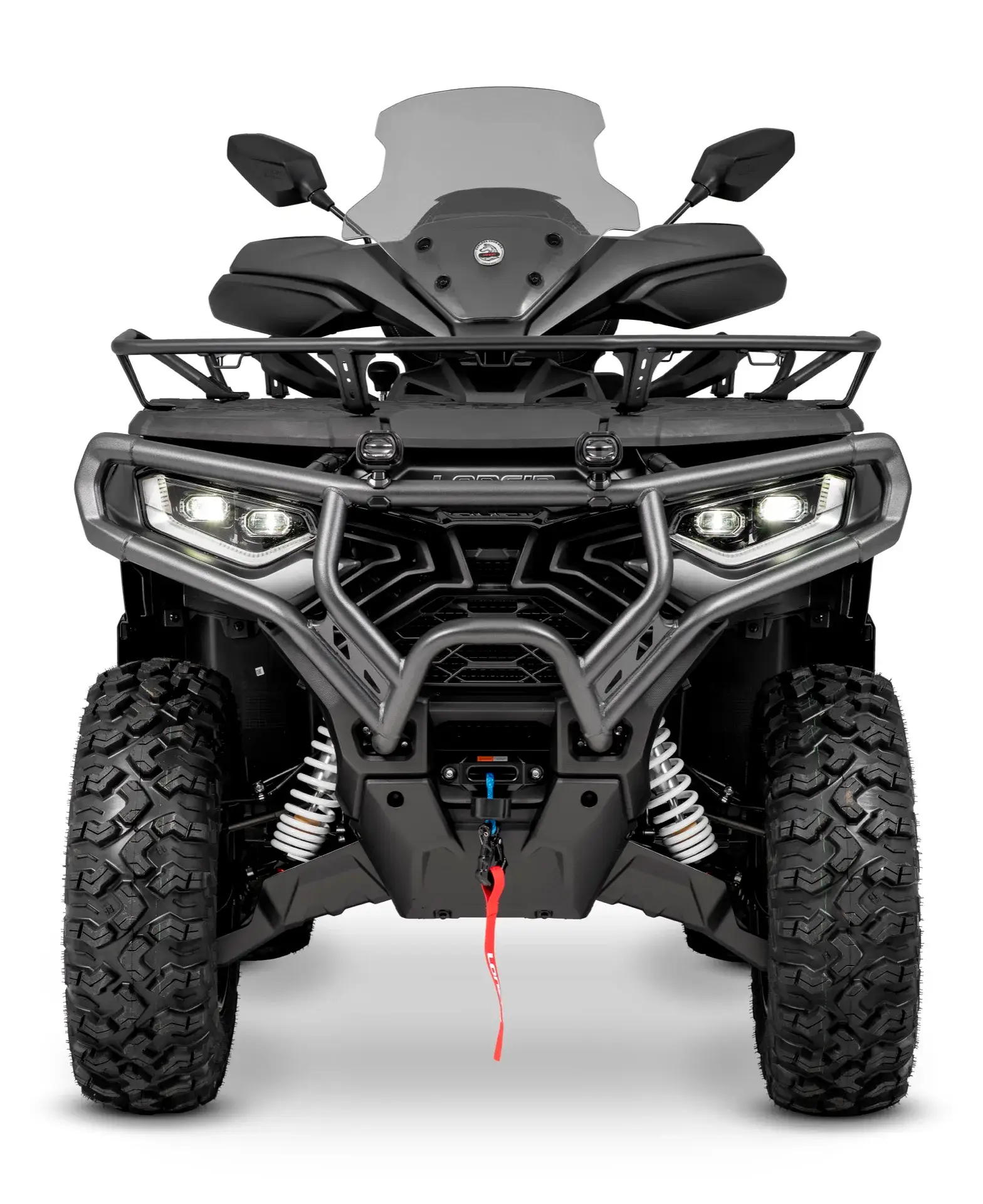 Loncin XWolf 1000L Land Trekker Schwarz matt mit schwarzem Bumper – Frontansicht | Loncin ATV bei Brunner ATV Nation Augsburg