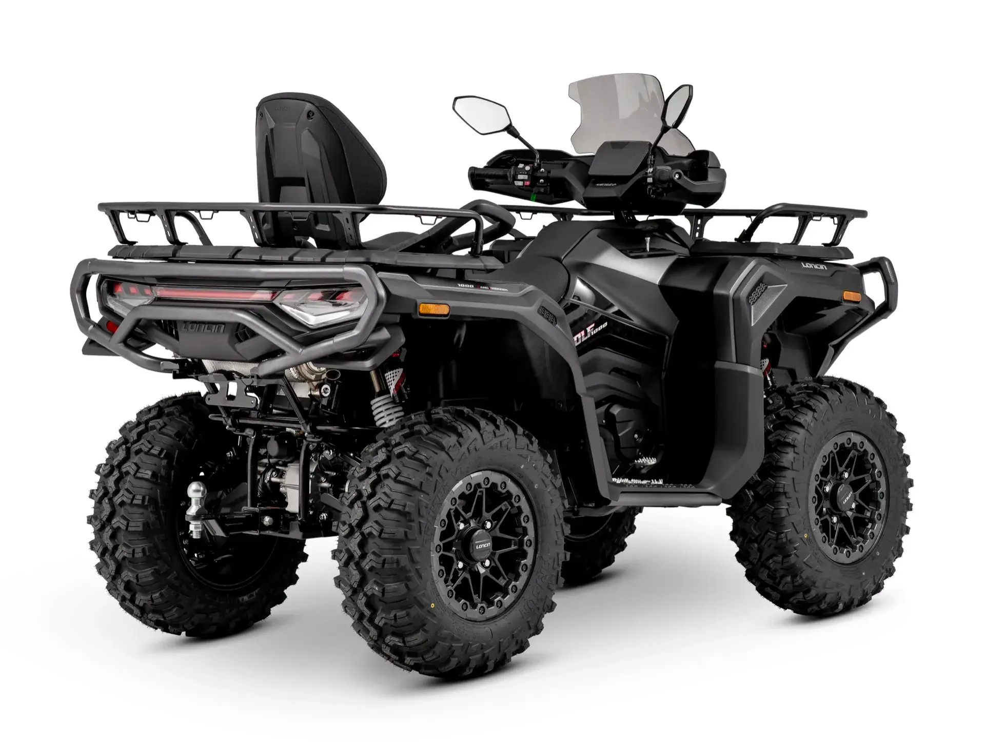 Loncin XWolf 1000L Land Trekker Schwarz matt mit schwarzem Bumper – 3/4-Ansicht hinten rechts | Loncin ATV bei Brunner ATV Nation Augsburg