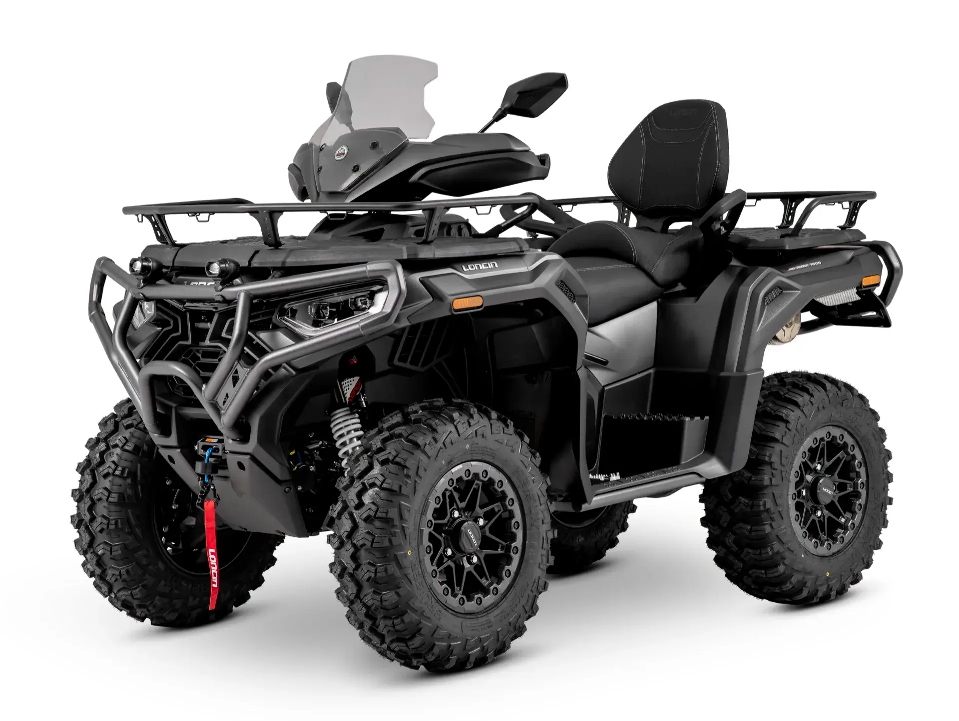 Loncin XWolf 1000L Land Trekker Schwarz matt mit schwarzem Bumper – 3/4-Ansicht vorne links | Loncin ATV bei Brunner ATV Nation Augsburg